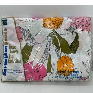 Burlington House Gold Star Never Iron Full Flat Sheet 81" X 104" 50% Cotton 50%